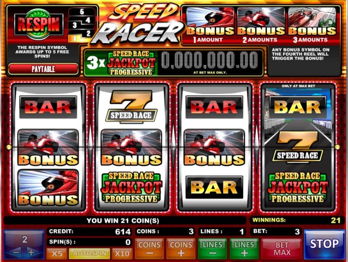 Speed Racer by All Online Pokies