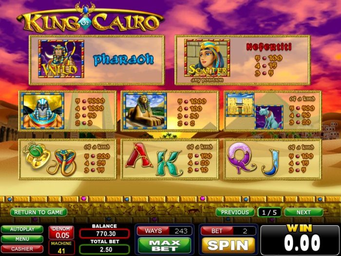 King of Cairo by All Online Pokies