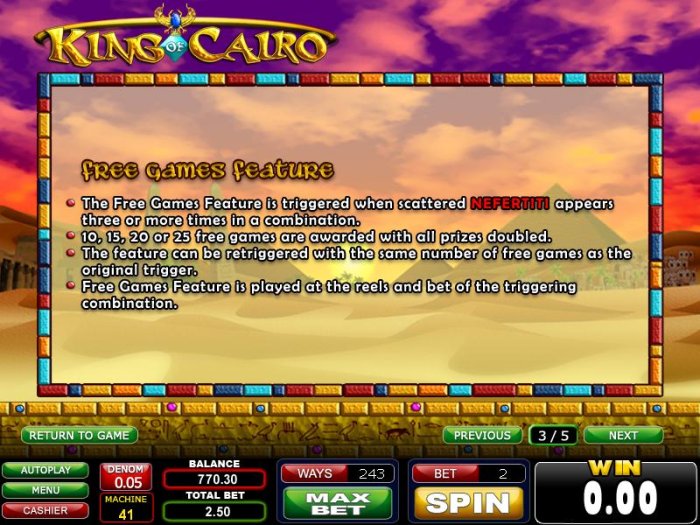 All Online Pokies image of King of Cairo