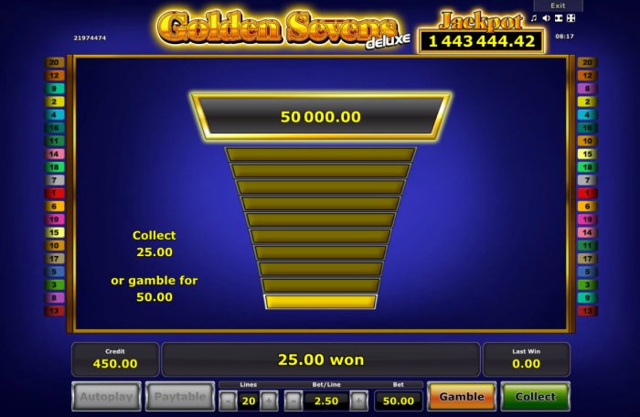 Ladder Gamble Feature Game Board - All Online Pokies