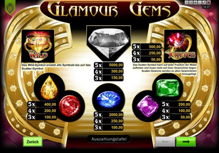 All Online Pokies image of Glamour Gems