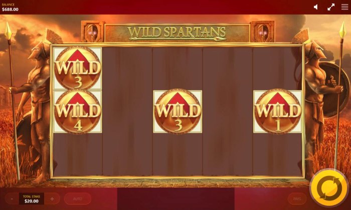 Wild will stay locked for a random number of spins as indciated by the number located on each shield. by All Online Pokies
