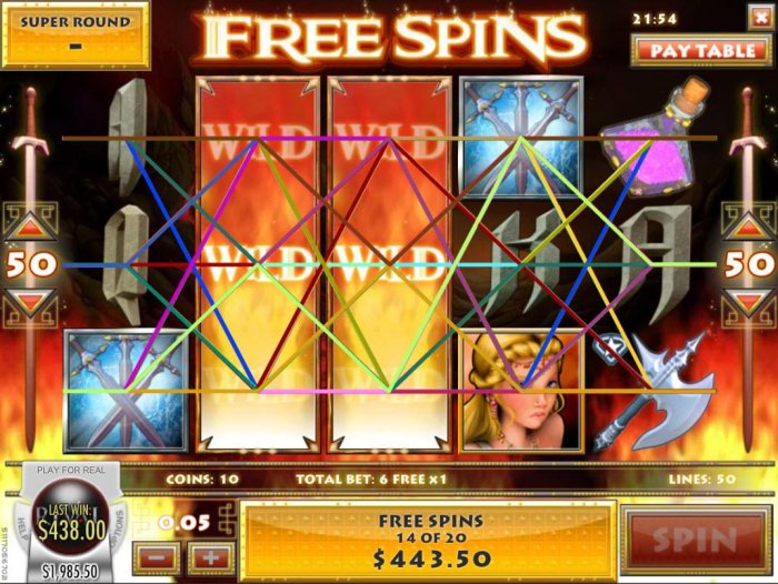 Multiple winning paylines triggers a big win during the Free Spins feature! by All Online Pokies