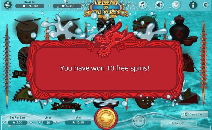 10 Free Spins awarded - All Online Pokies
