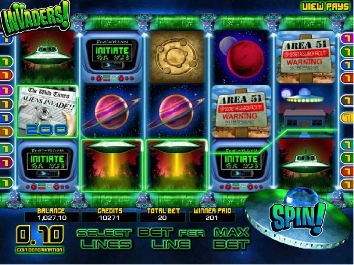 Invaders by All Online Pokies