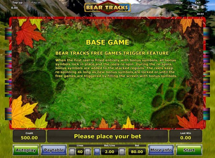 All Online Pokies image of Bear Tracks