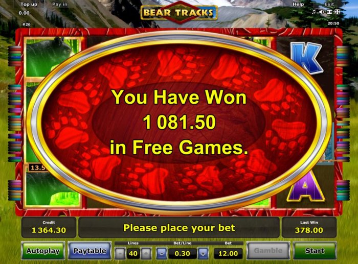 All Online Pokies - Free Games feature pays out a total of 1,081.50