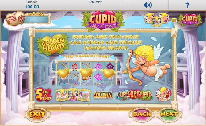 All Online Pokies image of Cupid Wild at Heart