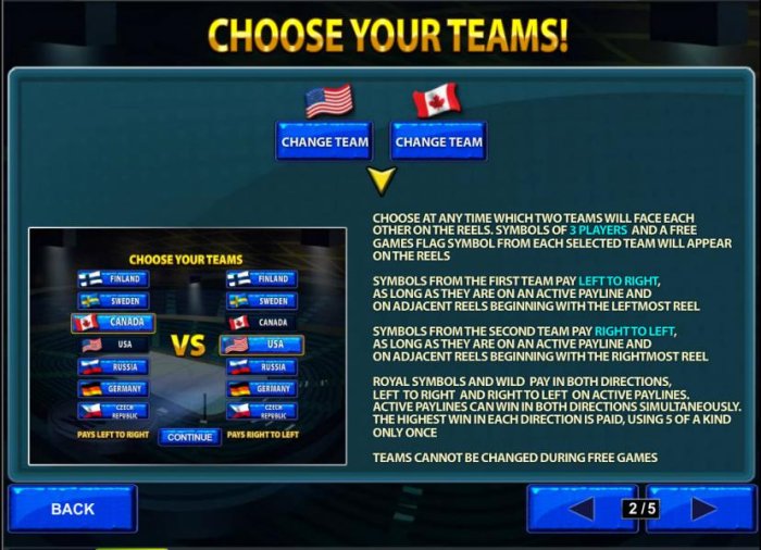 All Online Pokies - choose at anytime which two teams will face each other on the reels
